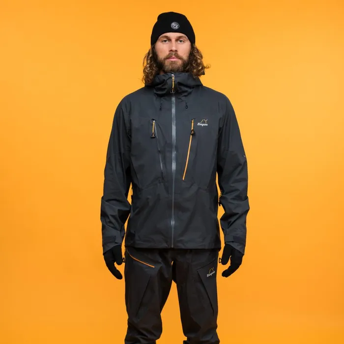 Men Bergans Of Norway Shell Jackets Y Mountainline Breathe 3l Shell Jacket Dark Shadow Grey