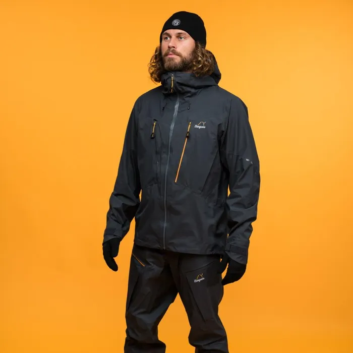 Men Bergans Of Norway Shell Jackets Y Mountainline Breathe 3l Shell Jacket Dark Shadow Grey