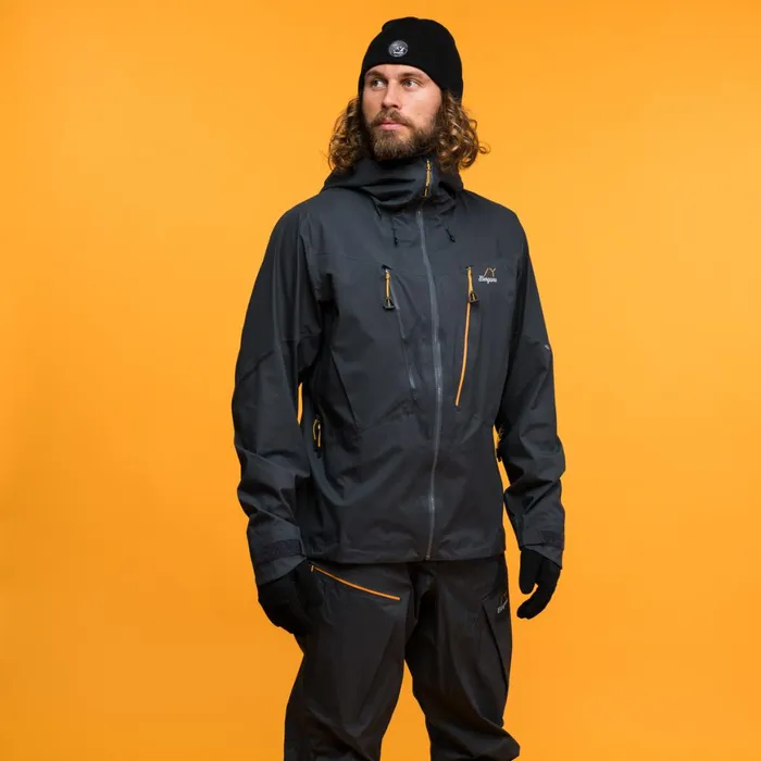 Men Bergans Of Norway Shell Jackets Y Mountainline Breathe 3l Shell Jacket Dark Shadow Grey
