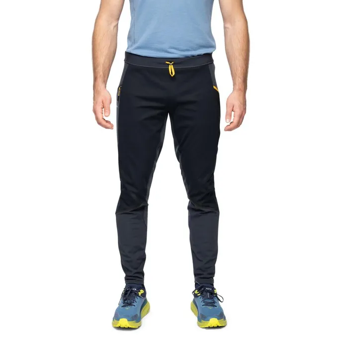 Men Bergans Of Norway Softshell Pants Y Lightline Fast Winter Tights Dark Shadow Grey Black