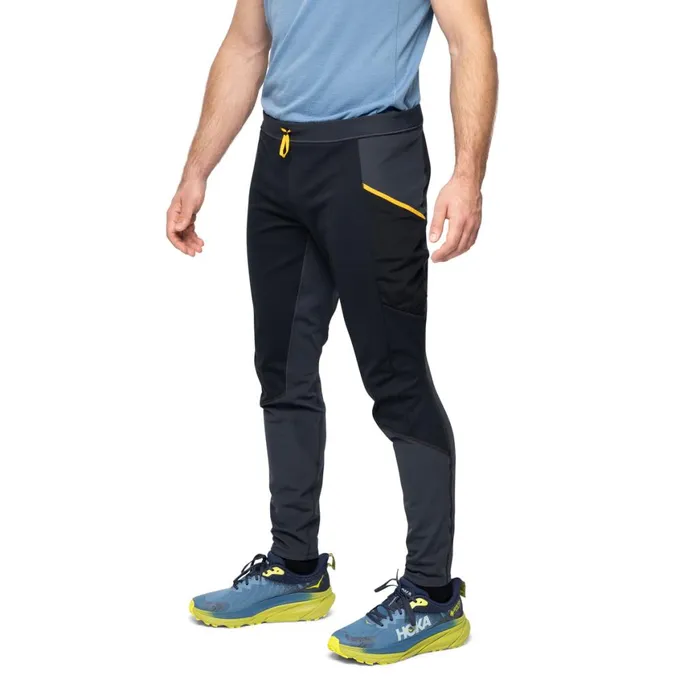 Men Bergans Of Norway Softshell Pants Y Lightline Fast Winter Tights Dark Shadow Grey Black