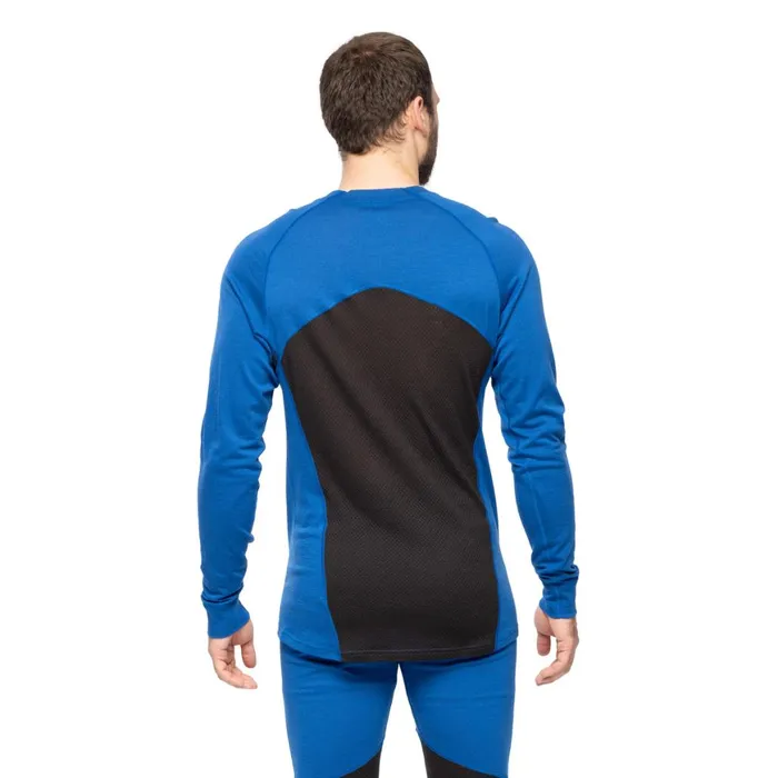 Men Bergans Of Norway Wool Longsleeved Shirts InnerPure Merino Long Sleeve Dusty Space Blue Black