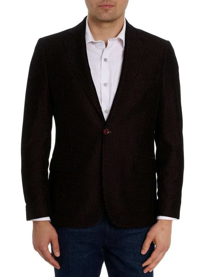 Men Blazers Robert Graham CHIANTI VELVET BLAZER Navy
