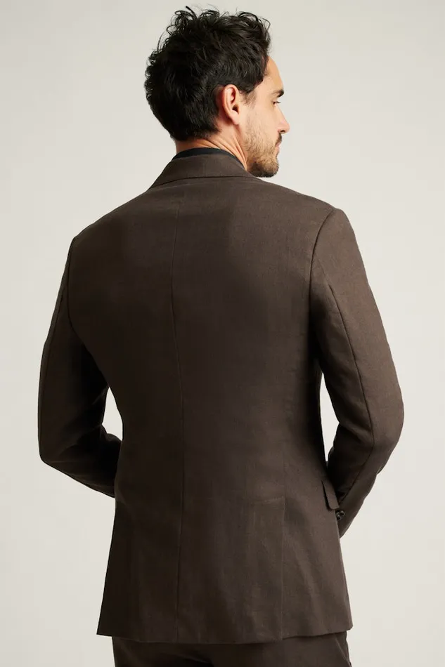 Men Bonobos Blazers and Sport Coats Jetsetter Italian Linen Blazer Dark Brown