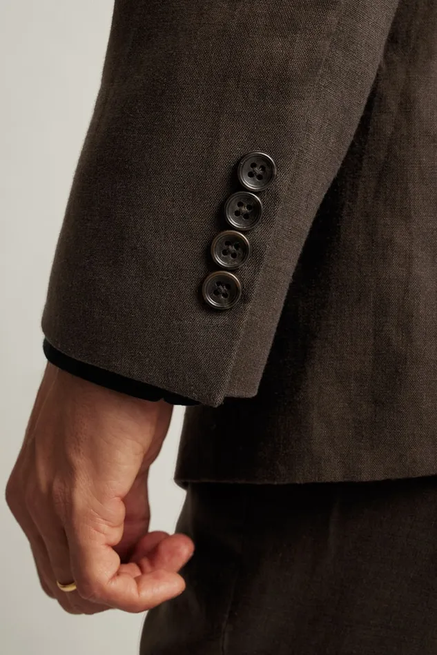 Men Bonobos Blazers and Sport Coats Jetsetter Italian Linen Blazer Dark Brown