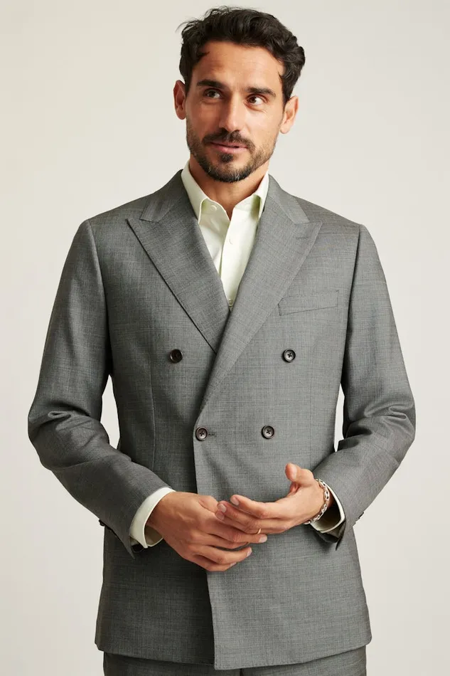 Men Bonobos Blazers and Sport Coats Jetsetter Italian Wool Double Breasted Blazer Grey Sharkskin Men Bonobos Blazers and Sport Coats Jetsetter Italian Wool Double Breasted Blazer Grey Sharkskin
