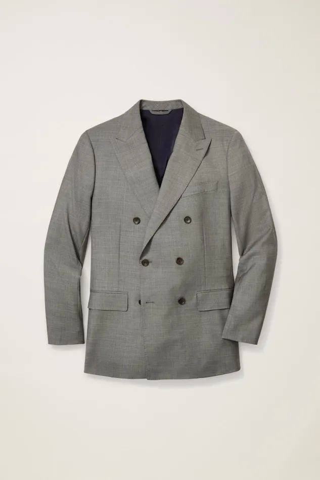 Men Bonobos Blazers and Sport Coats Jetsetter Italian Wool Double Breasted Blazer Grey Sharkskin Men Bonobos Blazers and Sport Coats Jetsetter Italian Wool Double Breasted Blazer Grey Sharkskin