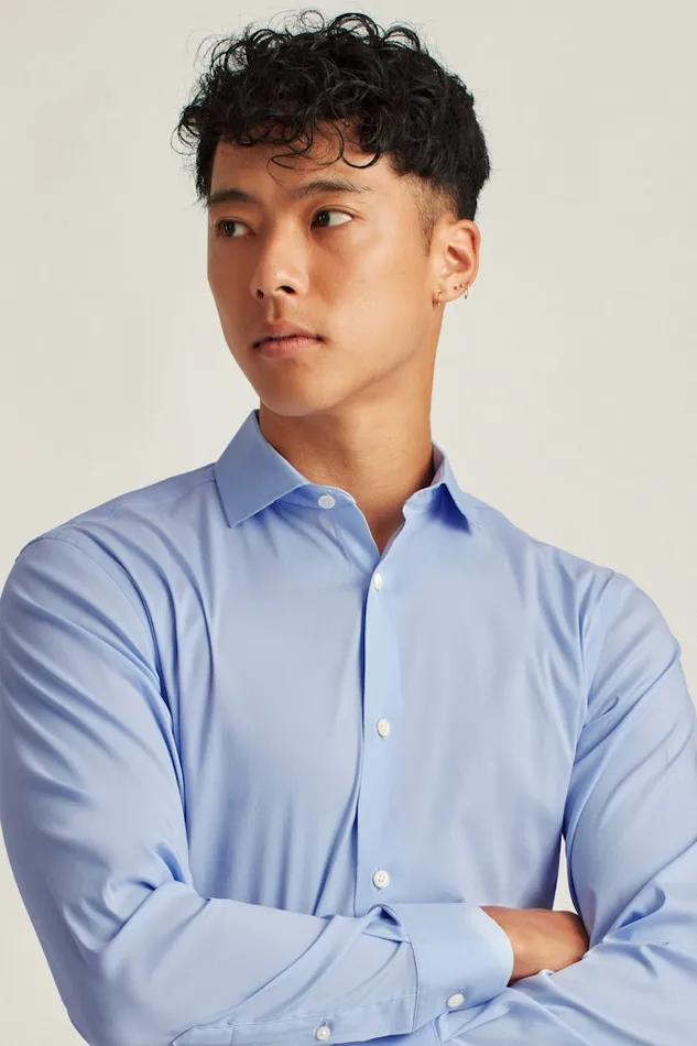 Men Bonobos Business Casual Shirts Sophisticated and Comfy Bonobos Jetsetter Stretch Dress Shirt Solid Light Blue Men Bonobos Business Casual Shirts Sophisticated and Comfy Bonobos Jetsetter Stretch Dress Shirt Solid Light Blue