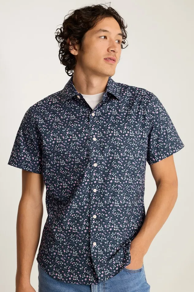 Men Bonobos Casual Shirts Button Up Your Style With Bonobos039 Riviera Short Sleeve Shirt Navy Odisha Floral