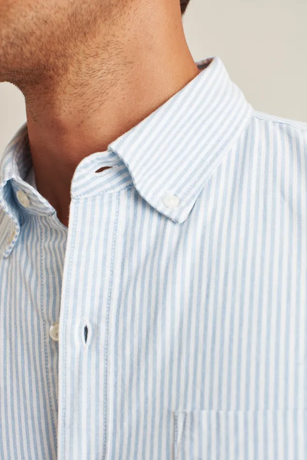 Men Bonobos Casual Shirts Everyday Oxford Shirt Classic Oxford Button Down Blue Classic Stripe