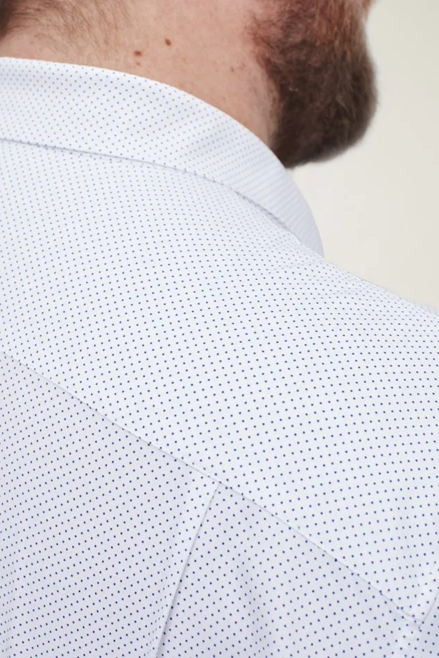 Men Bonobos Casual Shirts Tech Button Down Shirt White Blue Fine Dot Men Bonobos Casual Shirts Tech Button Down Shirt White Blue Fine Dot