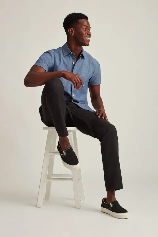 Men Bonobos Chinos Stretch Washed Chino Pants Tailored and Slim Fit Chinos Jet Blacks