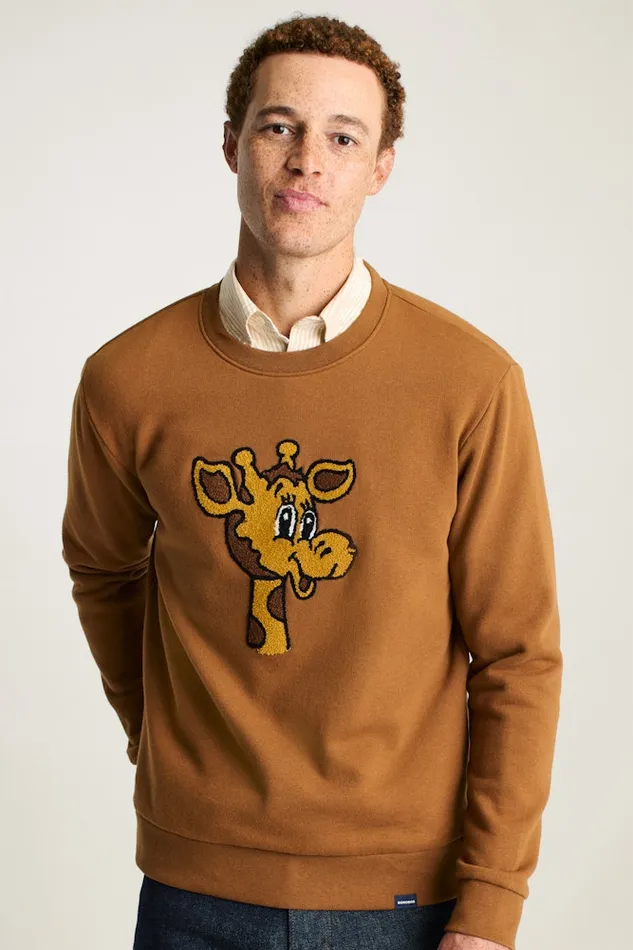 Men Bonobos Crew and VNeck Sweaters Geoffrey Supersoft Crew Teddy Brown Men Bonobos Crew and VNeck Sweaters Geoffrey Supersoft Crew Teddy Brown