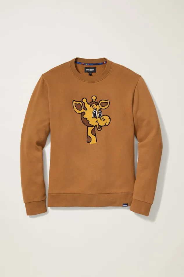 Men Bonobos Crew and VNeck Sweaters Geoffrey Supersoft Crew Teddy Brown Men Bonobos Crew and VNeck Sweaters Geoffrey Supersoft Crew Teddy Brown