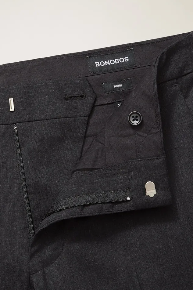 Men Bonobos Dress Pants Jetsetter Wool Dress Pant Charcoal