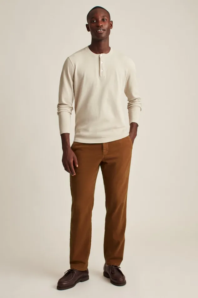 Men Bonobos Dress Pants Stretch Italian Moleskin Trouser Chestnut Brown