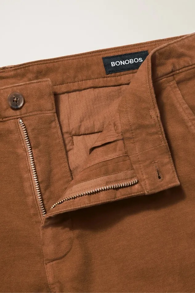 Men Bonobos Dress Pants Stretch Italian Moleskin Trouser Chestnut Brown Men Bonobos Dress Pants Stretch Italian Moleskin Trouser Chestnut Brown