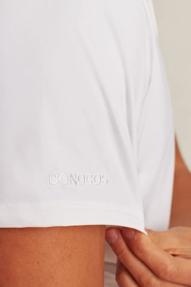 Men Bonobos Golf Polos and Tops The Performance Golf Polo Shirt Solid and Striped White
