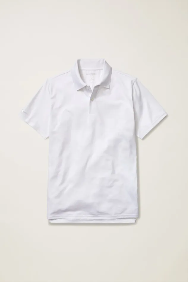 Men Bonobos Golf Polos and Tops The Performance Golf Polo Shirt Solid and Striped White
