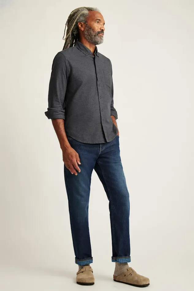 Men Bonobos Jeans Flannel Lined Jeans Midnight Wash