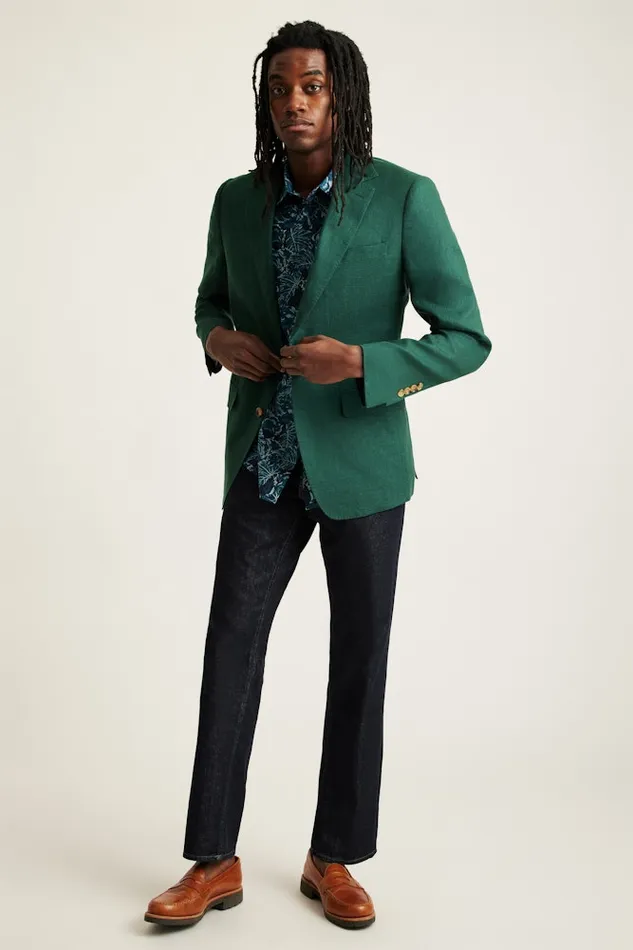 Men Bonobos Suits Jetsetter Italian Linen Suit Mineral Green