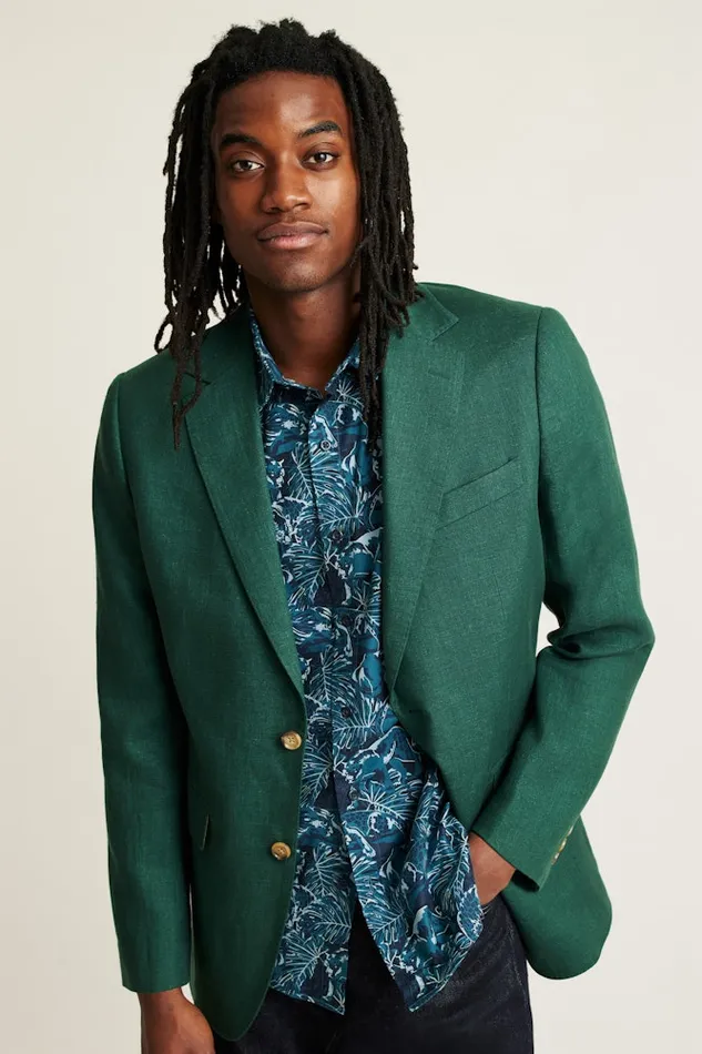 Men Bonobos Suits Jetsetter Italian Linen Suit Mineral Green