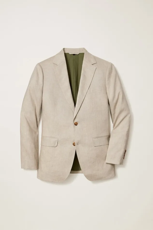 Men Bonobos Suits Jetsetter Italian Linen Suit Stone Beige