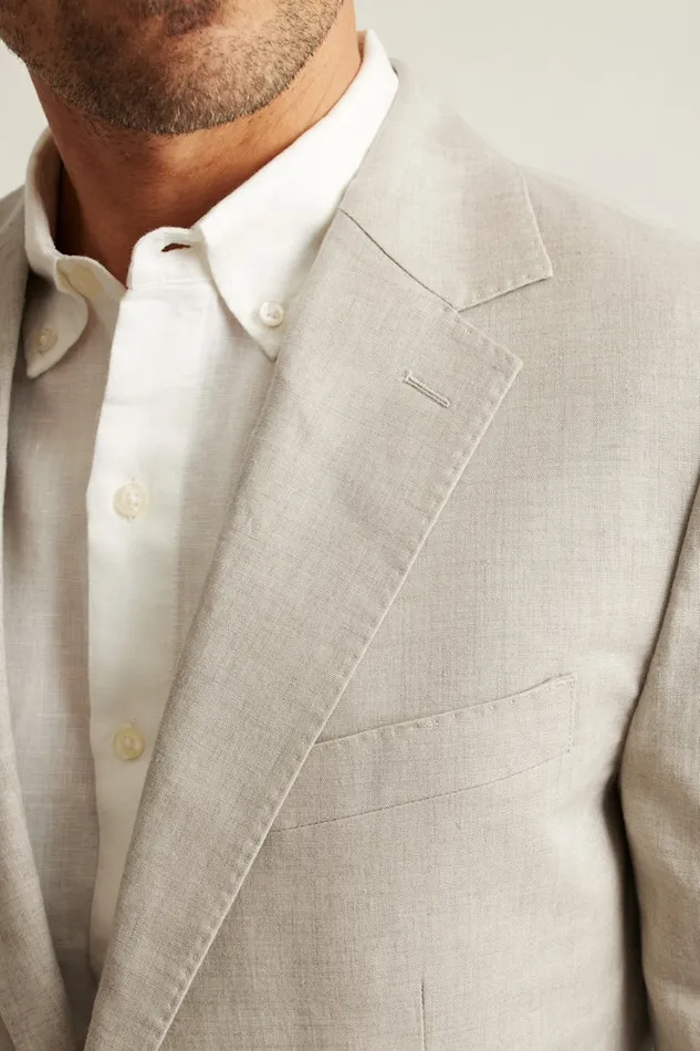 Men Bonobos Suits Jetsetter Italian Linen Suit Stone Beige