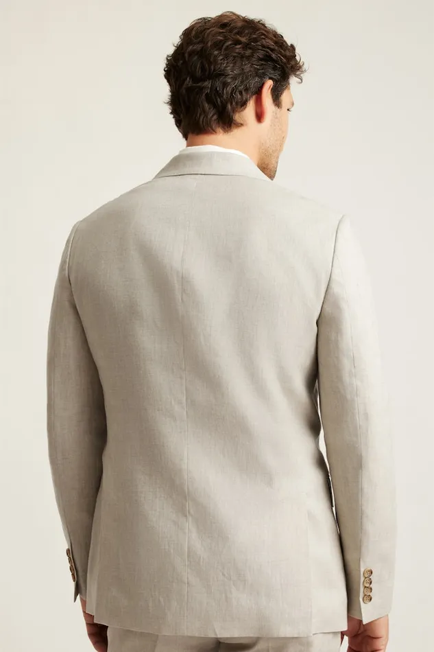 Men Bonobos Suits Jetsetter Italian Linen Suit Stone Beige