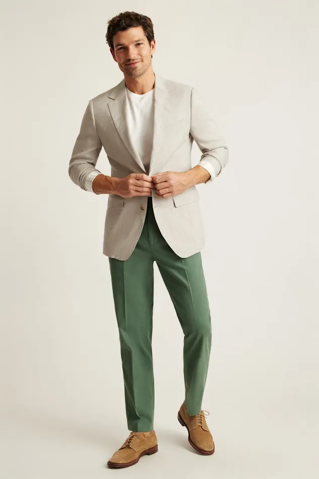 Men Bonobos Suits Jetsetter Italian Linen Suit Stone Beige