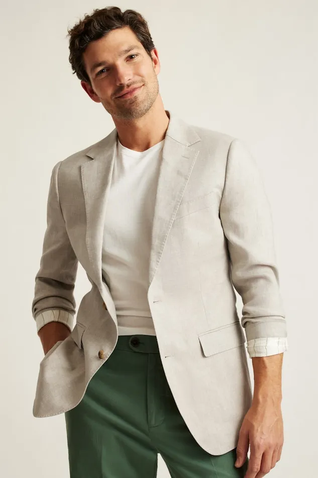 Men Bonobos Suits Jetsetter Italian Linen Suit Stone Beige