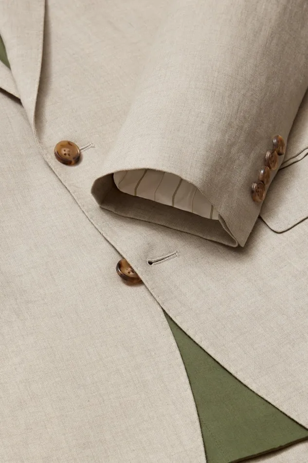 Men Bonobos Suits Jetsetter Italian Linen Suit Stone Beige