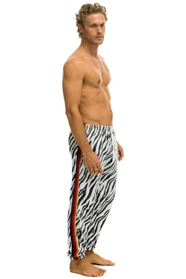 Men Bottoms Aviator Nation CLASSIC SWEATPANTS 8211 ZEBRA Men Bottoms Aviator Nation CLASSIC SWEATPANTS 8211 ZEBRA