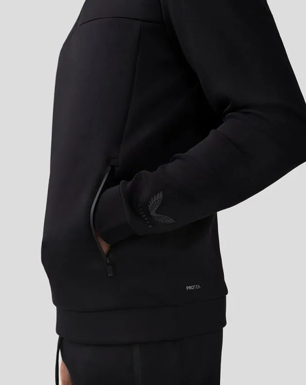 Men Castore 14 Zips Scuba Long Sleeve Quarter Zip Top Black