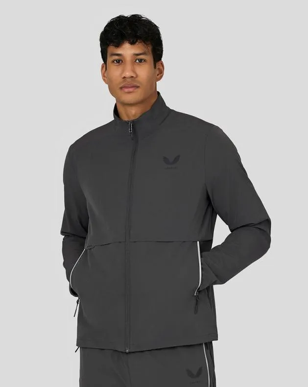 Men Castore Jackets Flex Long Sleeve Woven Jacket 8211 Gunmetal