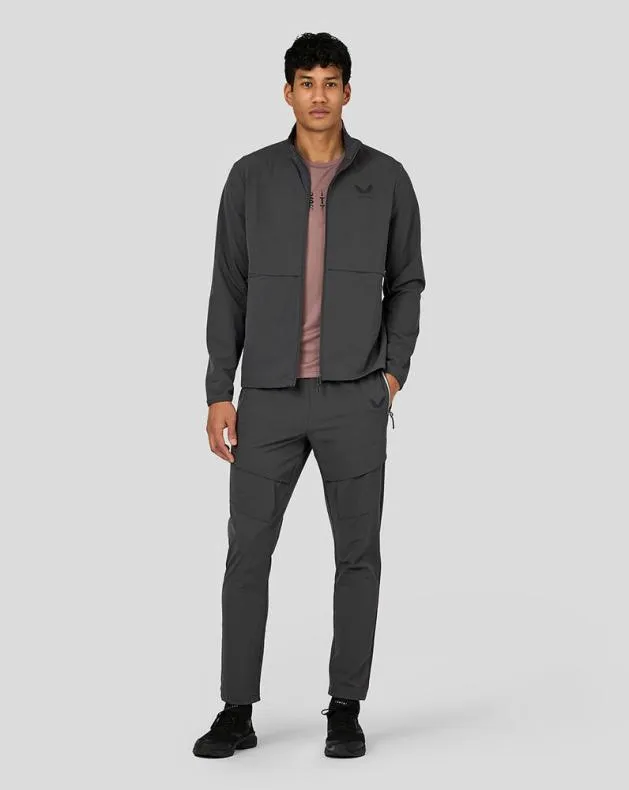 Men Castore Jackets Flex Long Sleeve Woven Jacket 8211 Gunmetal