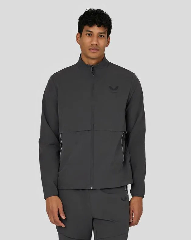Men Castore Jackets Flex Long Sleeve Woven Jacket 8211 Gunmetal