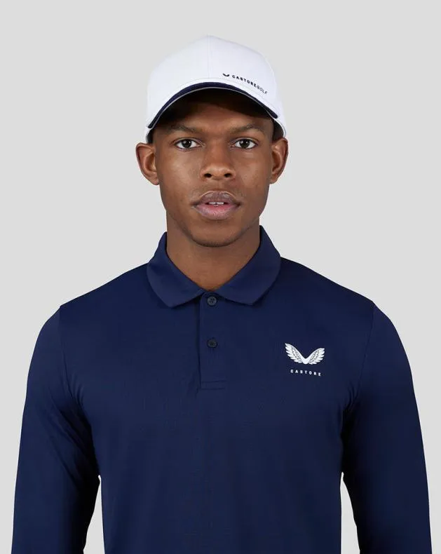 Men Castore Polos Midnight Golf Navy Essential Long Sleeve Polo