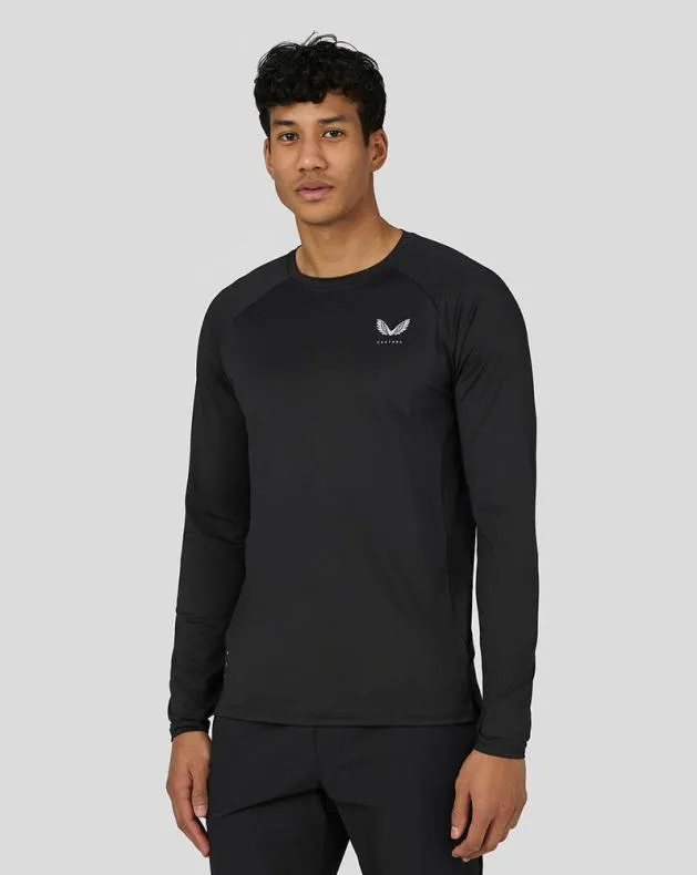 Men Castore Tops Active Performance Long Sleeve TShirt 8211 Black