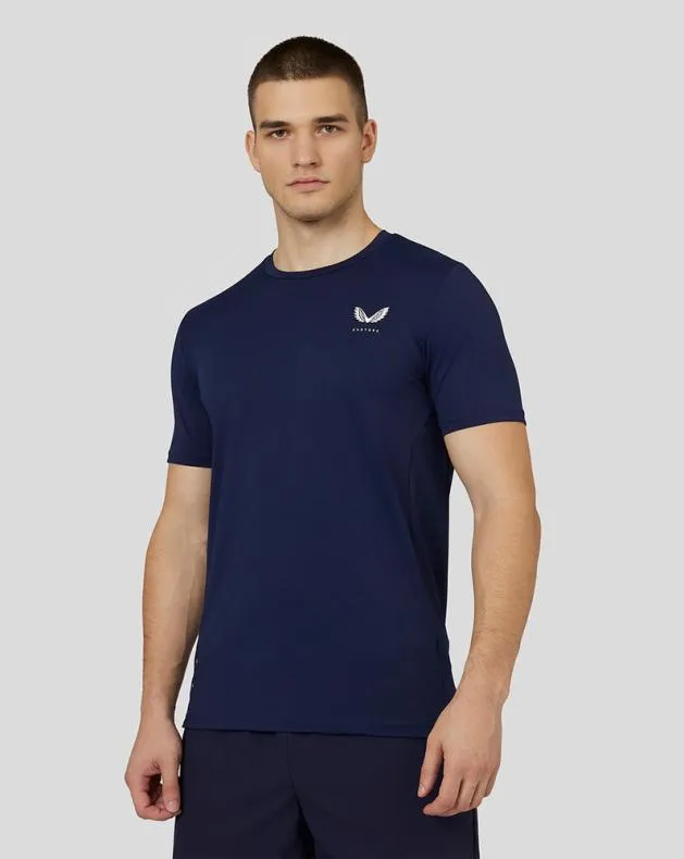 Men Castore Tops Active Short Sleeve Performance TShirt 8211 Navy