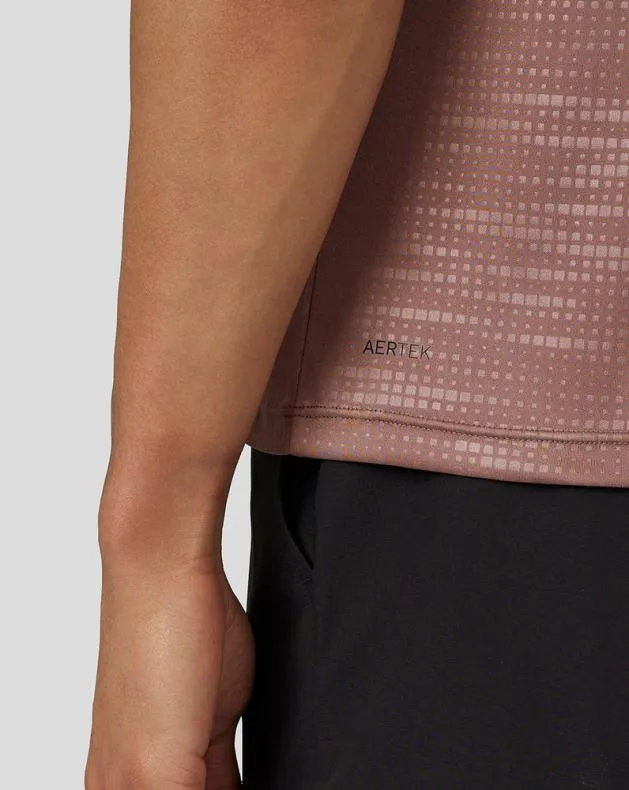 Men Castore Tops Flow Short Sleeve Printed TShirt 8211 Peach Clay