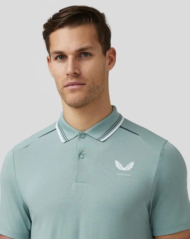 Men Castore Tops Golf Tech Polo 8211 Stone Blue