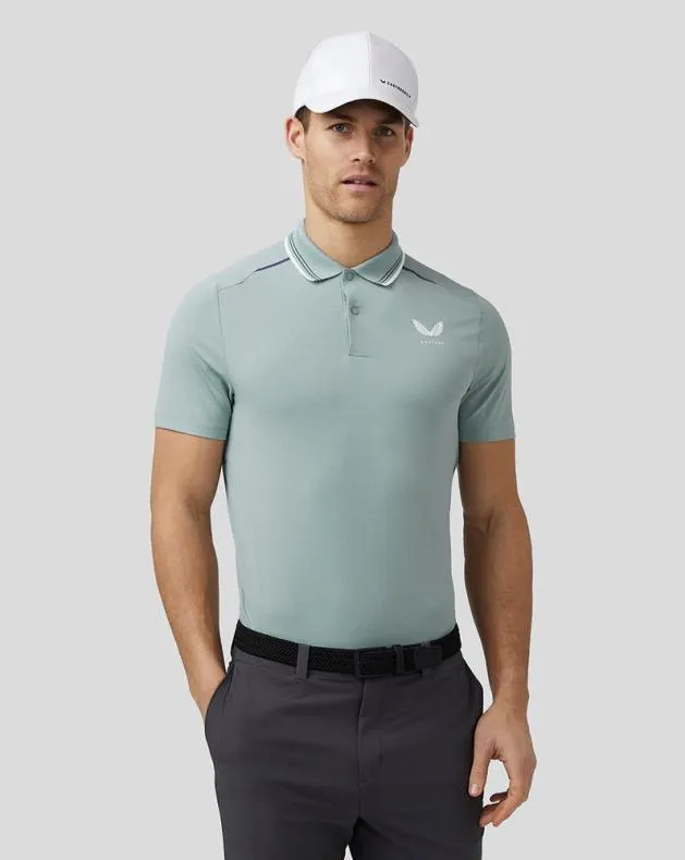 Men Castore Tops Golf Tech Polo 8211 Stone Blue