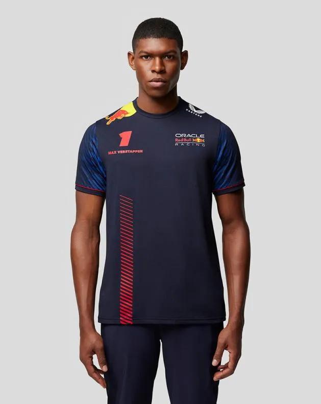 Men Castore Tops ORACLE RED BULL RACING TEE DRIVER MAX VERSTAPPEN 8211 NIGHT SKY