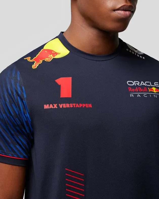 Men Castore Tops ORACLE RED BULL RACING TEE DRIVER MAX VERSTAPPEN 8211 NIGHT SKY