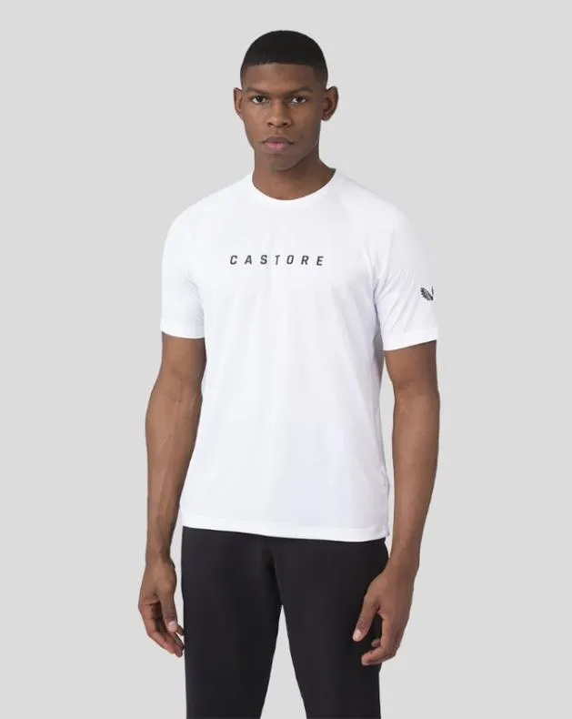 Men Castore Tops White Short Sleeve Raglan TShirt