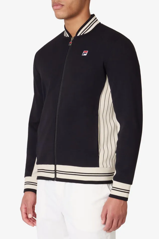 Men Coats and Jackets Fila Settanta Jacket 978 Black Gardenia Black
