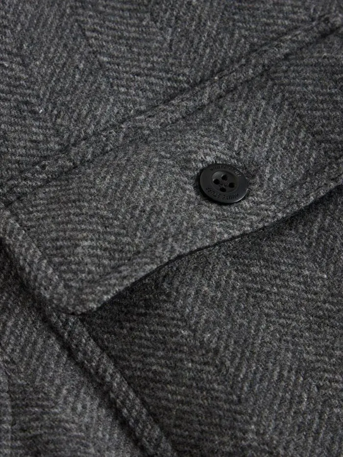 Men Darwen Herringbone Overshirt Grey Multi White Stuff Shirts