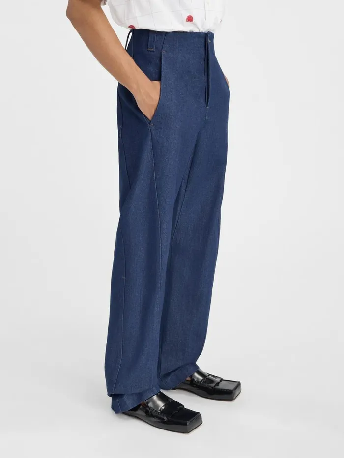 Men Denim JACQUEMUS The Scala DeNmes Denim Pants Navy Men Denim JACQUEMUS The Scala DeNmes Denim Pants Navy