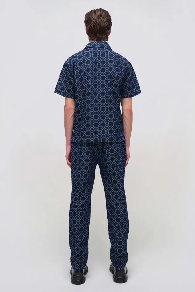 Men Denim Jonathan Simkhai Jonas Shirt Indigo Blue ButtonDown Shirt Men Denim Jonathan Simkhai Jonas Shirt Indigo Blue ButtonDown Shirt